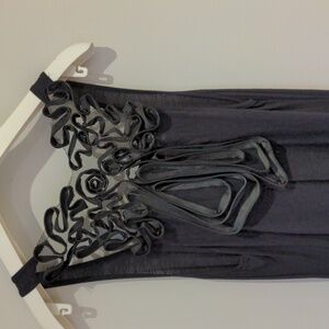 Alex & Jane Black Asymmetrical Hem Dress